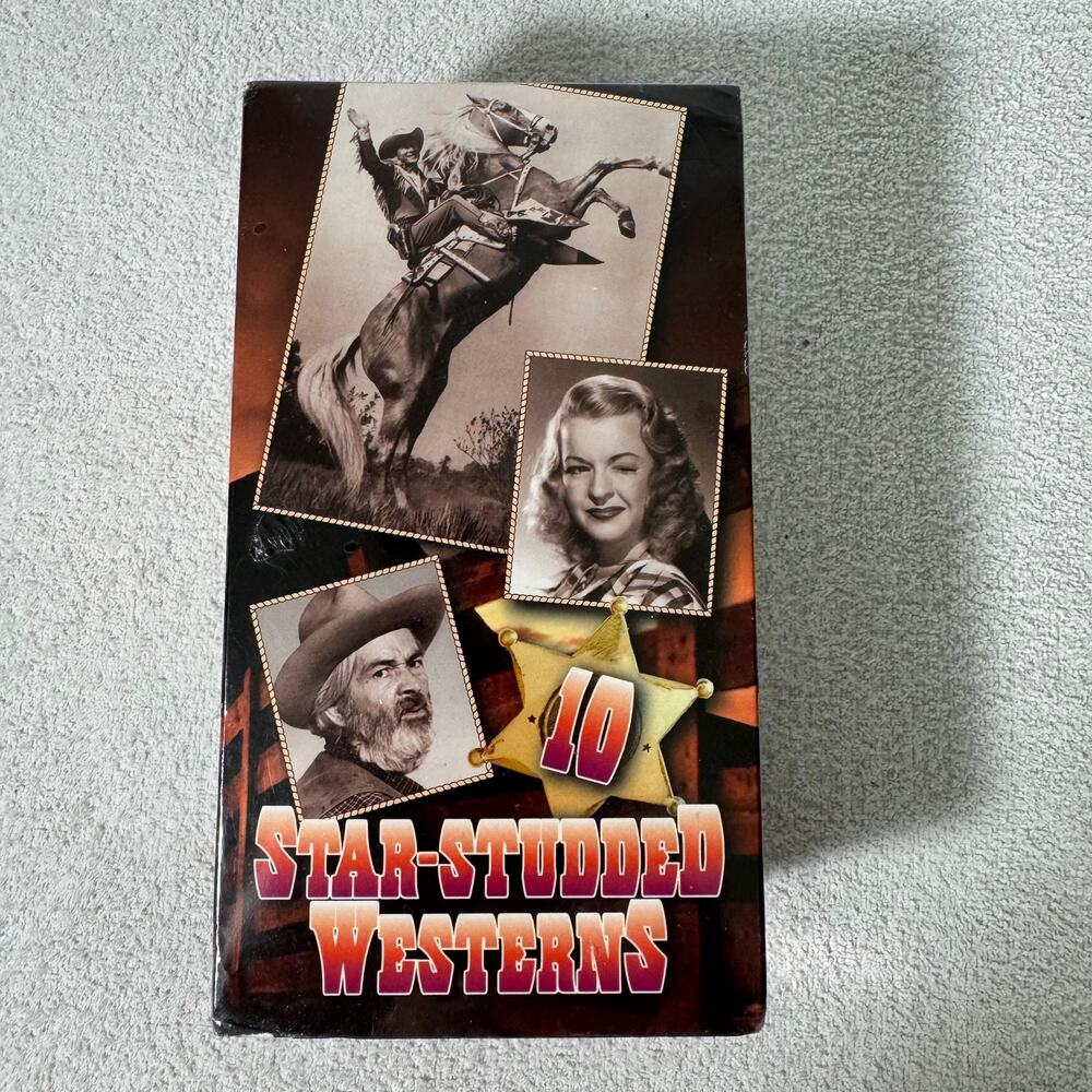 10 Star-Studded Westerns- (3 VHS Tape‎ Set 1996) - NEW/SEALED